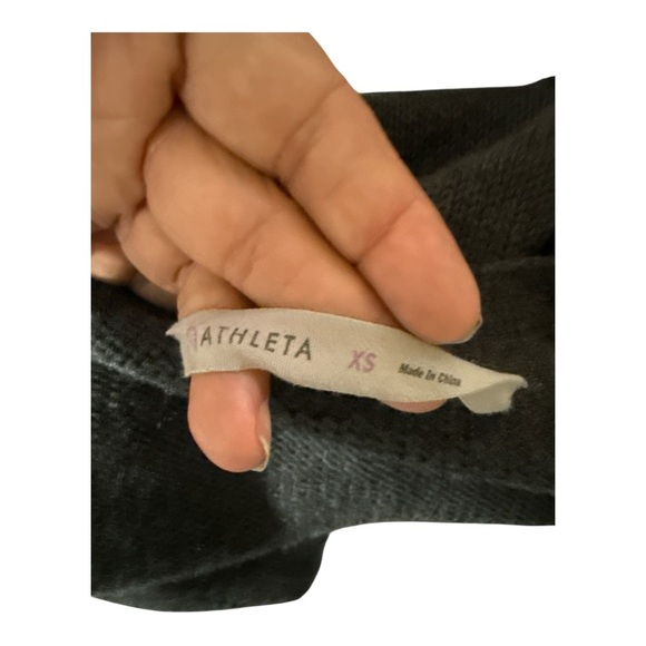 Athleta Charcoal Open Front Cardigan - Picture 5 of 6